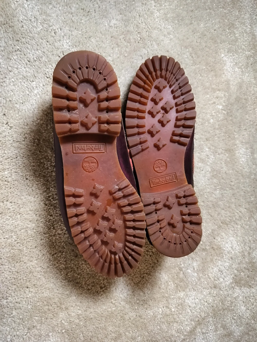 Timberland Brown Leather Boat Shoes with red Laces
